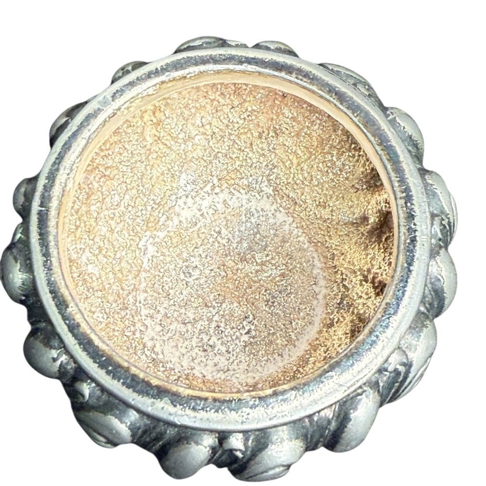 WB MFG CO (WEIDLICH BROS) 3853 SILVER EMBOSSED NOUVEAU SALT CELLAR – EARLY 1900s - Picture 7 of 11
